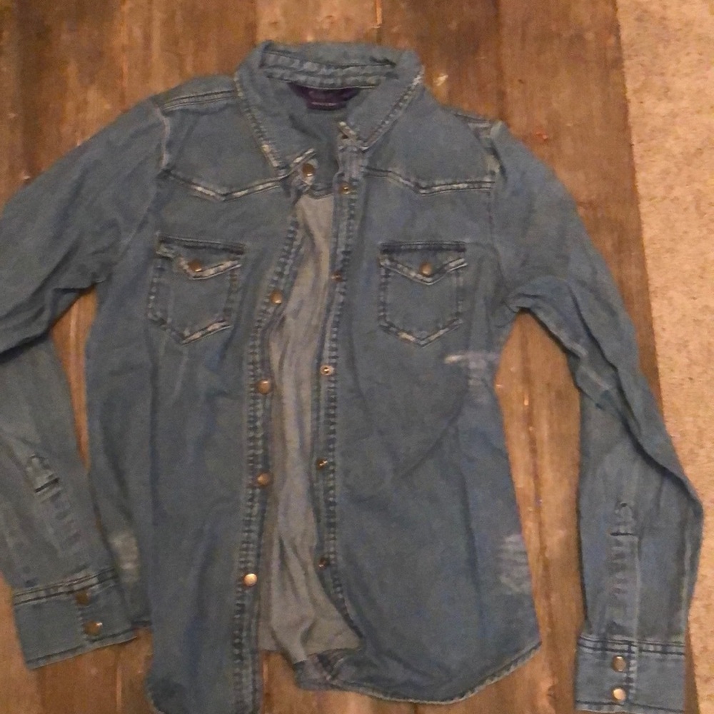 Button down jean shirt